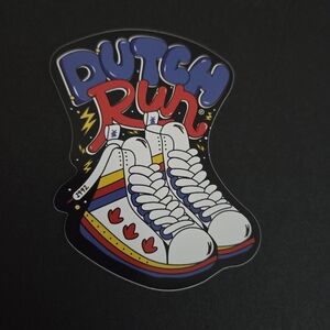 Dutch Run Colorful High-Top Sneaker Sticker